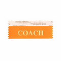 Coach Award Ribbon w/ Gold Foil Imprint (4"x1 5/8")